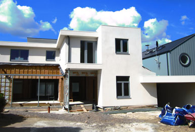 building with frames