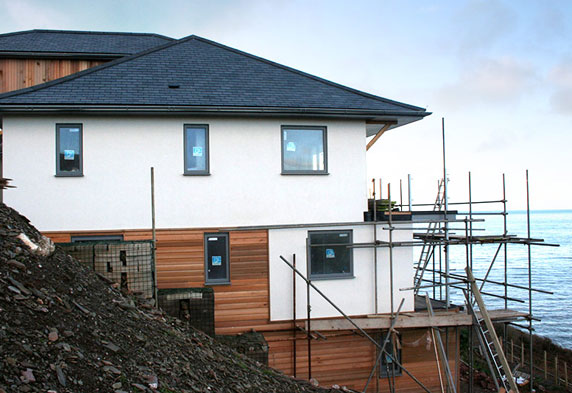 building with frames